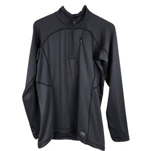 OUTDOOR RESEARCH Vigor Pullover Womens XL Black Fleece 1/4 Zip Long Sleeve Top